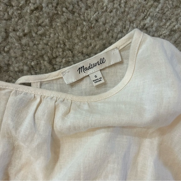 MADEWELL Linen- Blend Michele Bubble Backless Top - Picture 5 of 6